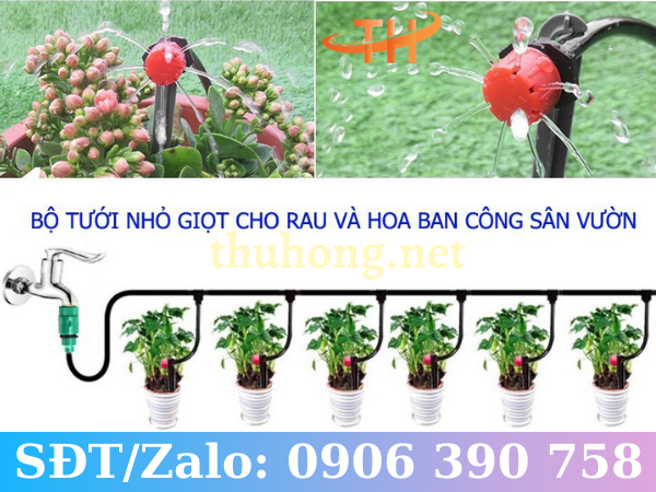 Áp dụng tưới nhỏ giọt cho hoa và rau