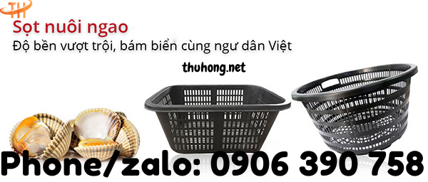 sử dụng rổ nhựa nuôi ngao, tu hài, hàu, thủy sản