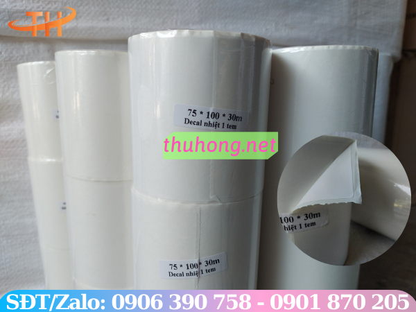 Giấy decal nhiệt 1 tem 75 x100mm