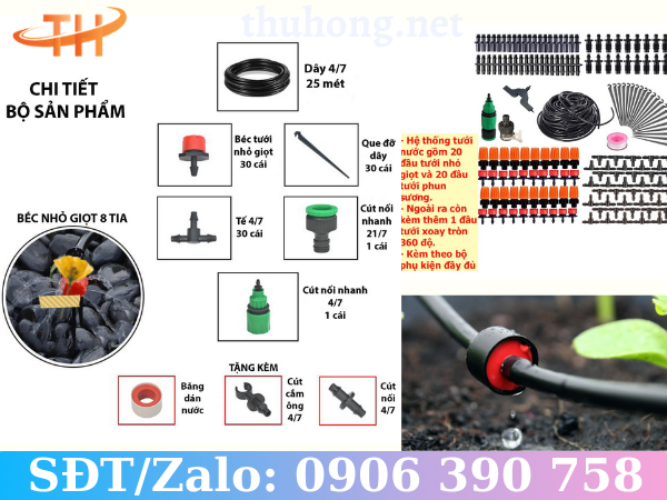 Hệ thống tưới nước nhỏ giọt cơ bản