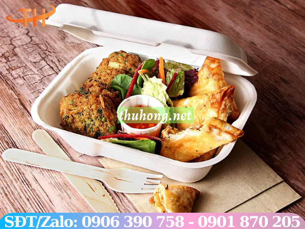 Hộp bã mía đựng thức ăn nhanh