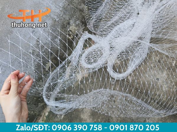 Lưới cước nhựa trắng mắt lưới hình kim cương Lưới cước nhựa trắng mắt lưới hình kim cương