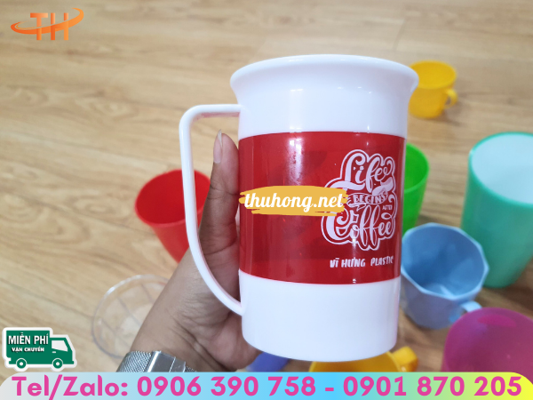 Ly nhựa kiểu 2 màu eco