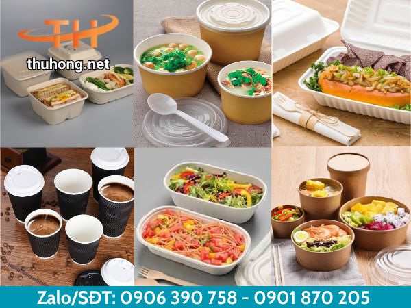 Ly, tô, hộp bã mía được sử dụng chủ yếu để đựng thực phẩm Ly, tô, hộp bã mía được sử dụng chủ yếu để đựng thực phẩm