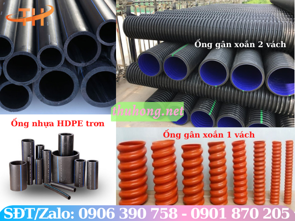Ống nhựa HDPE trơn và gân xoắn