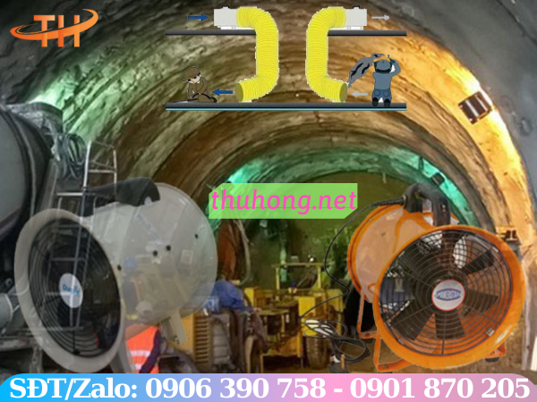 Quạt công nghiệp xách tay ứng dụng tại công trình