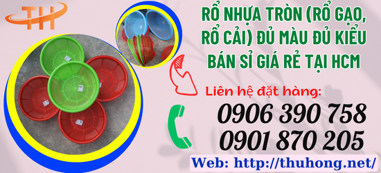 Phân phối sỉ rẻ rổ nhựa tròn đủ loại tại TPHCM