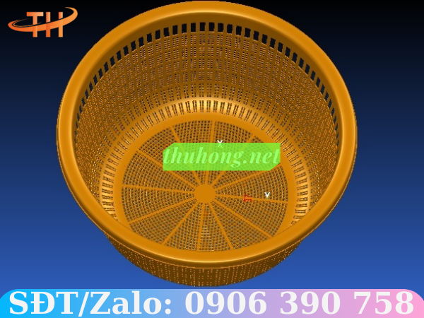 Rổ nhựa nuôi ngao, hải sản màu vàng