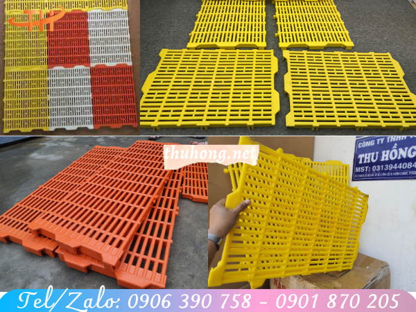 miếng lót sàn nuôi heo nhiều màu và kích cỡ