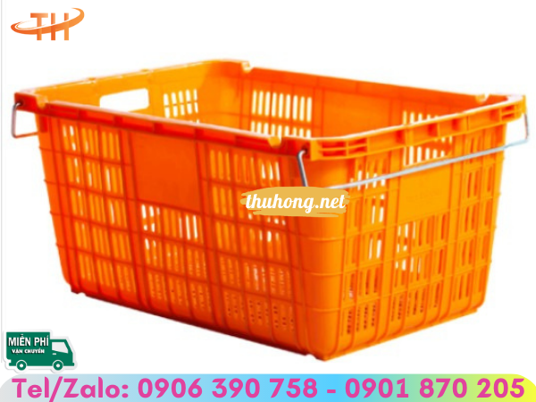 Sóng nhựa có tay cầm quai sắt chắc chắn Sóng nhựa có tay cầm quai sắt chắc chắn