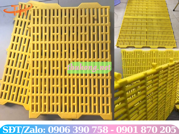 Tấm nhựa lót sàn chăn nuôi màu vàng