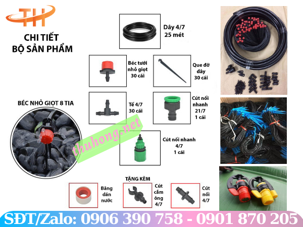 lắp đặt hệ thống tưới nhỏ giọt