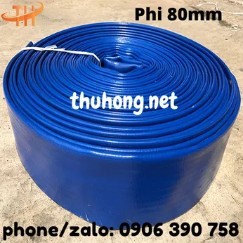 ỐNG VẢI BẠT CỐT DÙ MÀU XANH PHI 80MM