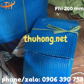 ỐNG VẢI BẠT CỐT DÙ MÀU XANH PHI 200MM