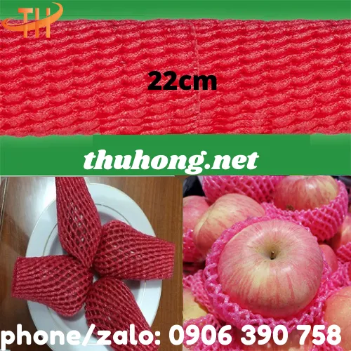 LƯỚI XỐP BỌC TRÁI CÂY 22CM MÀU ĐỎ