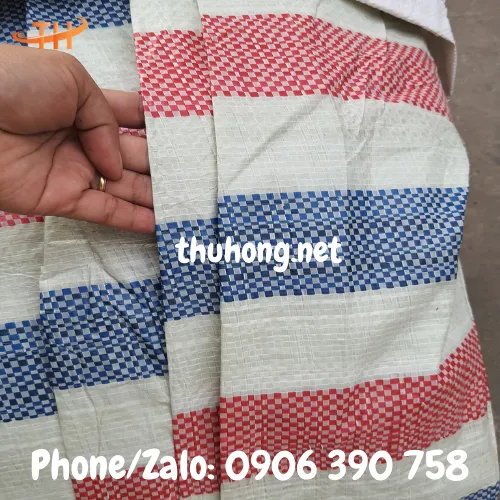 Bạt sọc 3 màu che công trình