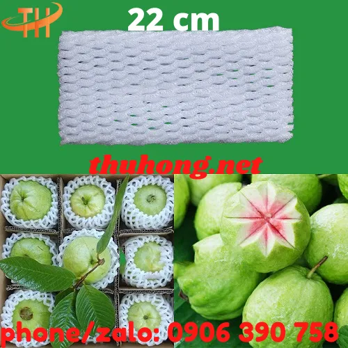 LƯỚI XỐP BỌC TRÁI CÂY 22CM MÀU TRẮNG