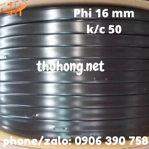 ỐNG TƯỚI NHỎ GIỌT PHI 16 KHOẢNG CÁCH 50CM