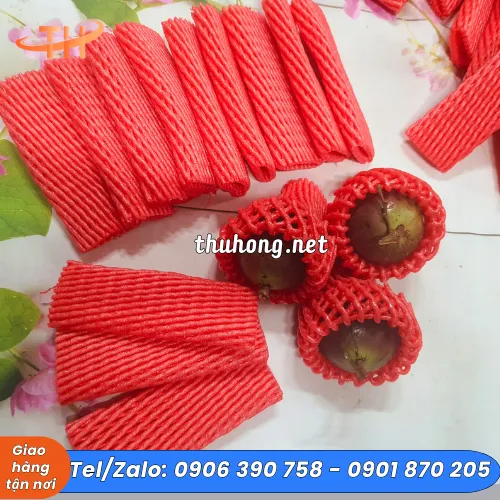 LƯỚI XỐP BỌC TRÁI CÂY 15CM MÀU ĐỎ