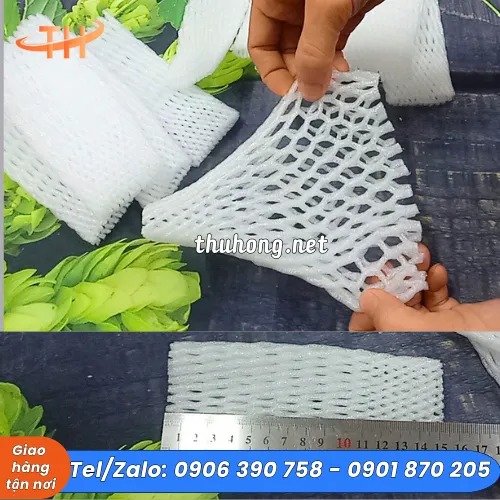 LƯỚI XỐP BỌC TRÁI CÂY 15CM MÀU TRẮNG