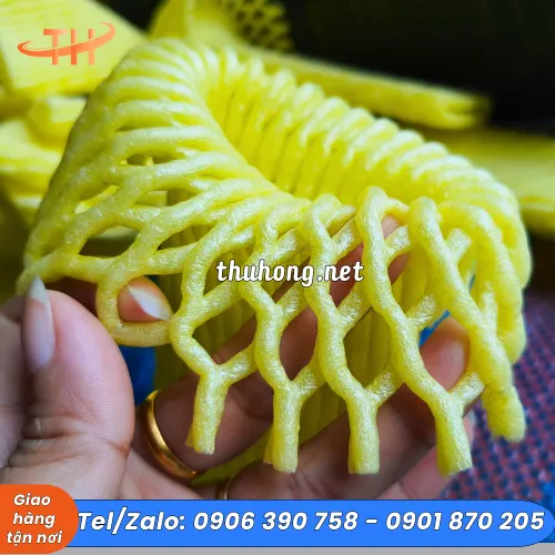 LƯỚI XỐP BỌC TRÁI CÂY NGUYÊN CUỘN 1KG MÀU VÀNG