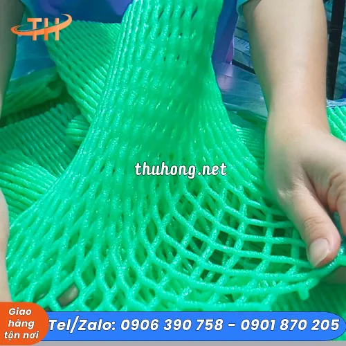 LƯỚI XỐP BỌC TRÁI CÂY NGUYÊN CUỘN 1KG MÀU XANH