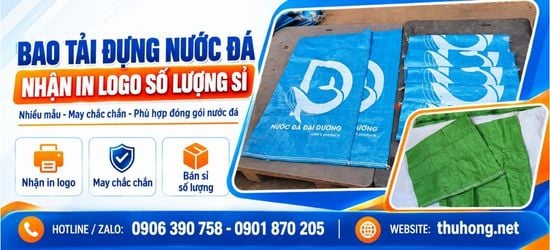 Bao tải đá giá sỉ, nhận in logo theo yêu cầu giá rẻ