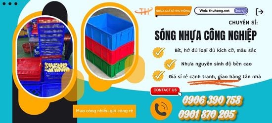 Sóng Nhựa Bít - Sóng Nhựa Hở Đủ Màu Đủ Cỡ Đựng Hàng Hóa Nông Sản