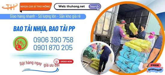 Giao hàng bao tải nhựa, bao PP số lượng lớn – kho sẵn hàng, giao nhanh giá sỉ