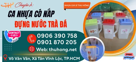 Ca nhựa đựng nước trà đá giá tốt cho quán ăn