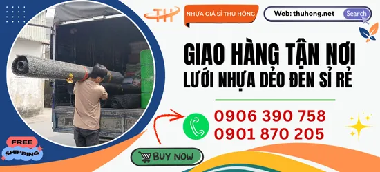 Hoạt động giao hàng lưới nhựa dẻo ô vuông công trình tại Thu Hồng