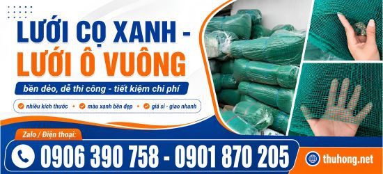 Bán sỉ lưới cọ xanh - lưới ô vuông đa dạng kích thước giao tận nơi