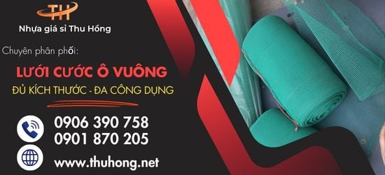 Bán Lưới Cọ Xanh (Lưới Cước Ô Vuông) Giá Sỉ Đầy Đủ Kích Thước