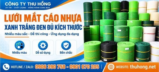 Điểm bỏ sỉ lưới mắt cáo nhựa xanh - trắng - đen đủ kích thước giá rẻ
