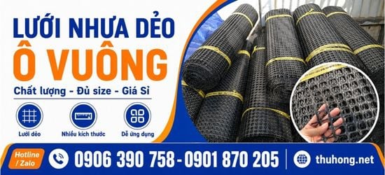 Lưới Nhựa Dẻo Ô Vuông Màu Đen Giá Sỉ Rẻ