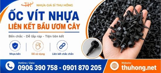 Ốc vít nhựa liên kết bầu ươm cây giá sỉ, dễ lắp đặt
