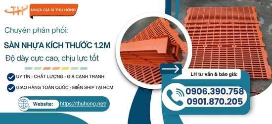 Sàn Nhựa Chăn Nuôi Loại Dày Nhựa Nguyên Sinh Kích Thước Lớn Chịu Lực Cao