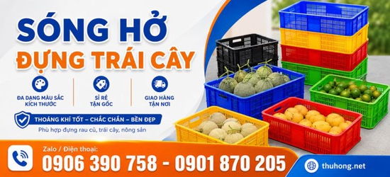 ƯU ĐIỂM KHI DÙNG SÓNG NHỰA HỞ ĐỰNG RAU CỦ TRÁI CÂY