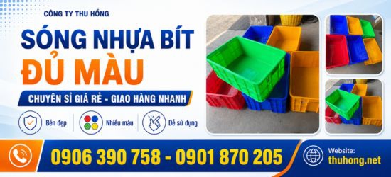 Thùng Nhựa Bít Công Nghiệp Đủ Màu Có Nắp Giá Sỉ
