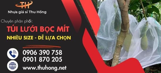 Túi lưới bọc mít nhiều kích cỡ dễ lựa chọn cho nhà vườn