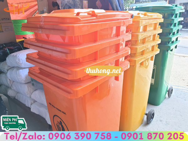 Thùng rác công cộng nhiều màu 240L Thùng rác công cộng nhiều màu 240L
