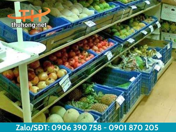 Trưng bày nông sản bằng sóng nhựa Trưng bày nông sản bằng sóng nhựa
