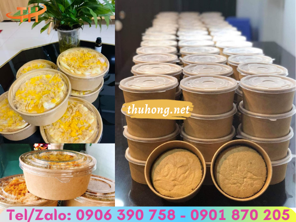 Tô giấy đựng bánh bông lan tiện lợi