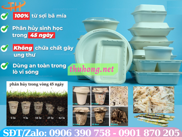 Ưu điểm của sản phẩm dùng 1 lần từ bã mía