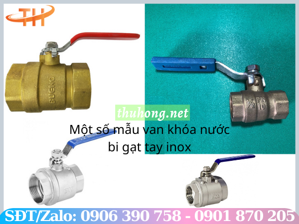 Van nước bi gạt tay inox