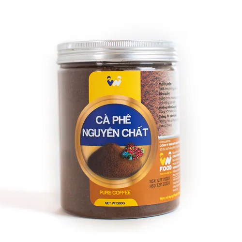 Cà phê phối trộn nguyên chất hũ 300gr - Hạt Điều VN Bình Phước