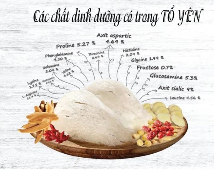 chất dinh dưỡng trong tổ yến chất dinh dưỡng trong tổ yến