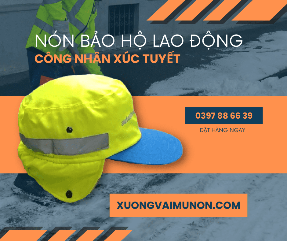 Nón bảo hộ lao động công nhân xúc tuyết Nón bảo hộ lao động công nhân xúc tuyết