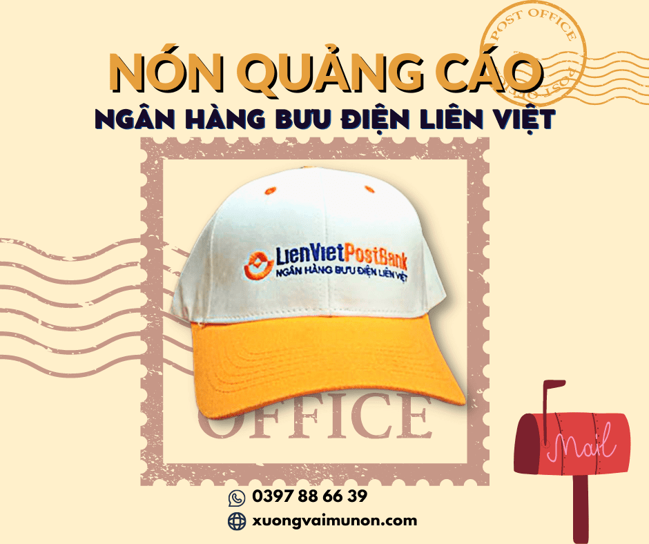 Nón quảng cáo - Ngân Hàng Bưu Điện Liên Việt Nón quảng cáo - Ngân Hàng Bưu Điện Liên Việt