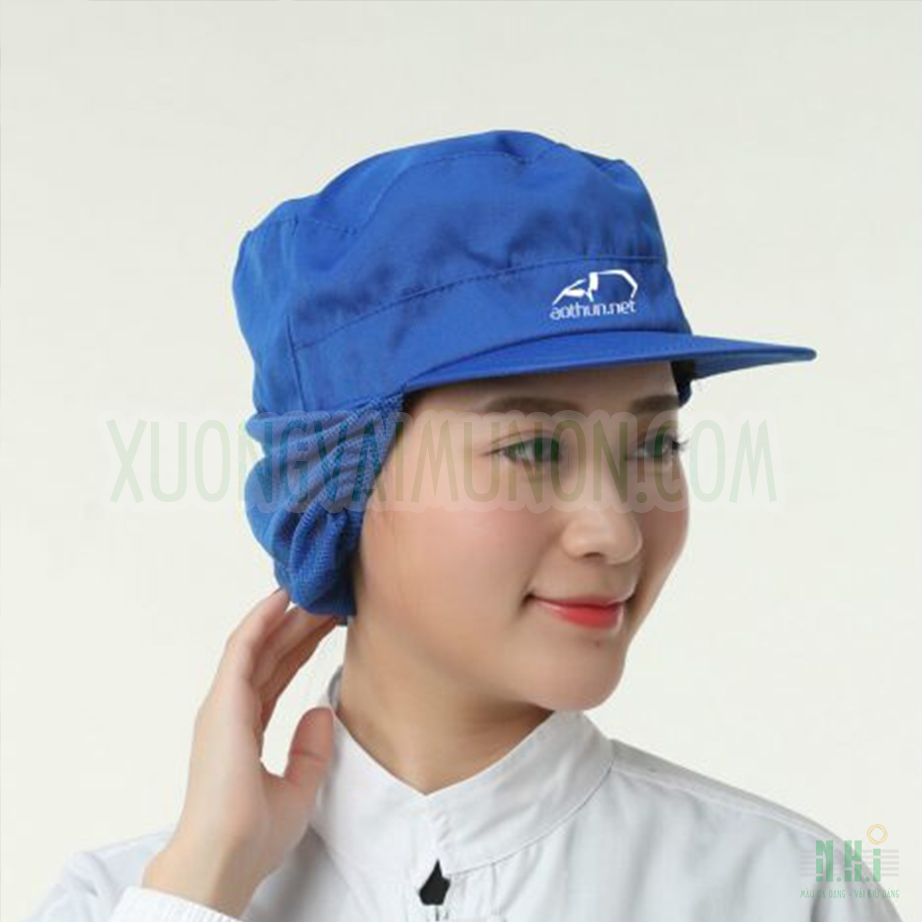 Nón đồng phục công nhân vải kate Nón đồng phục công nhân vải kate